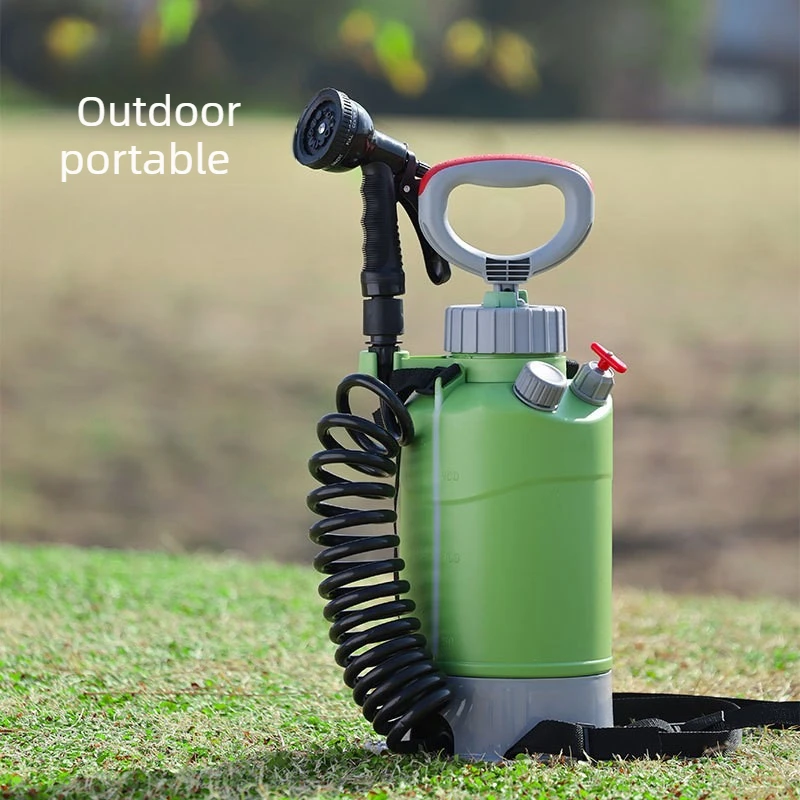 Garden Water Spray Bottle Hand Pump Pressure Gauge Sprayer for Outdoor Pet Bath Lawn Garden Weed Sanitizing