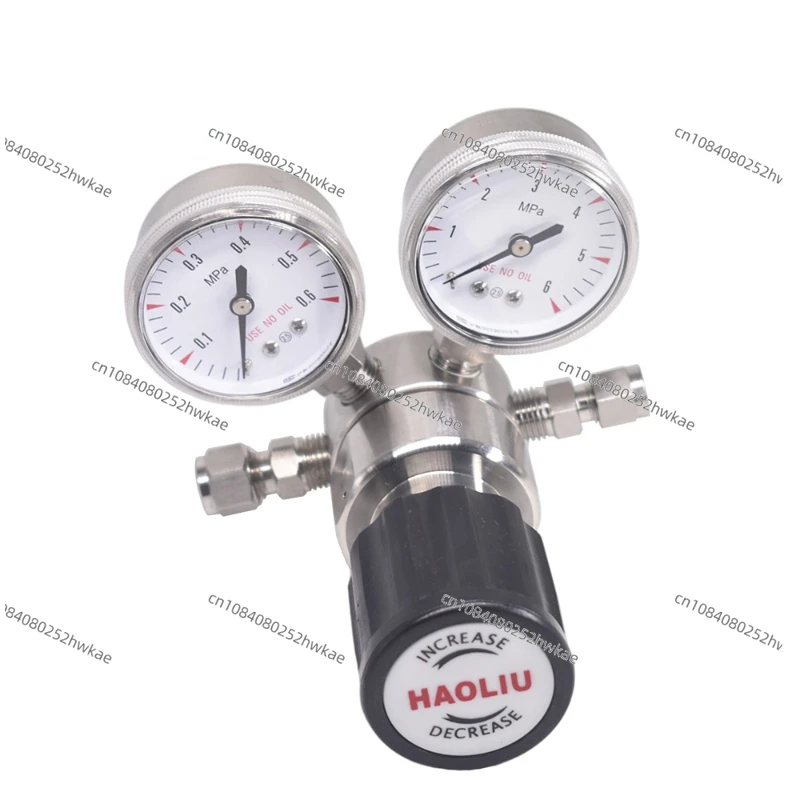 low pressure gas regulatorstainless steel helium He pressure reducing valve with gauge air pressure regulators