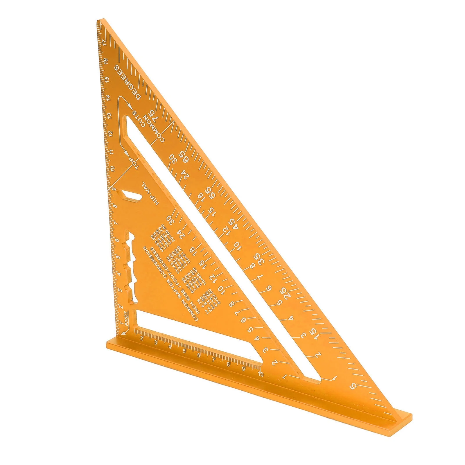 Woodworking Triangle Aluminum Alloy Electrophoretic Paint Clear Scale Triangle Carpenter Square Golden