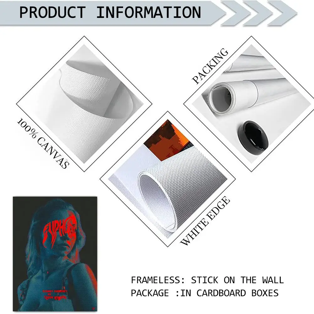 TV E-Euphoria Intoxication Poster HD Print Personalized Canvas Wall Mural Art Poster Photos for Living Room Home Decor Durable