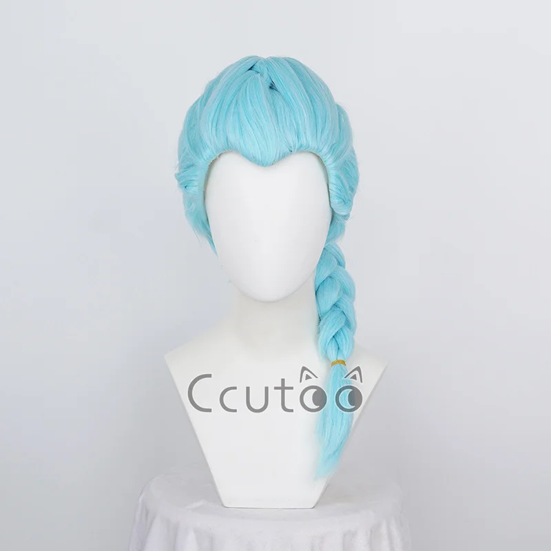 Death Parade Nona Peruca Sintética Cabelo Azul Briad Estilo Cosplay Peruca Resistência Ao Calor Fibra