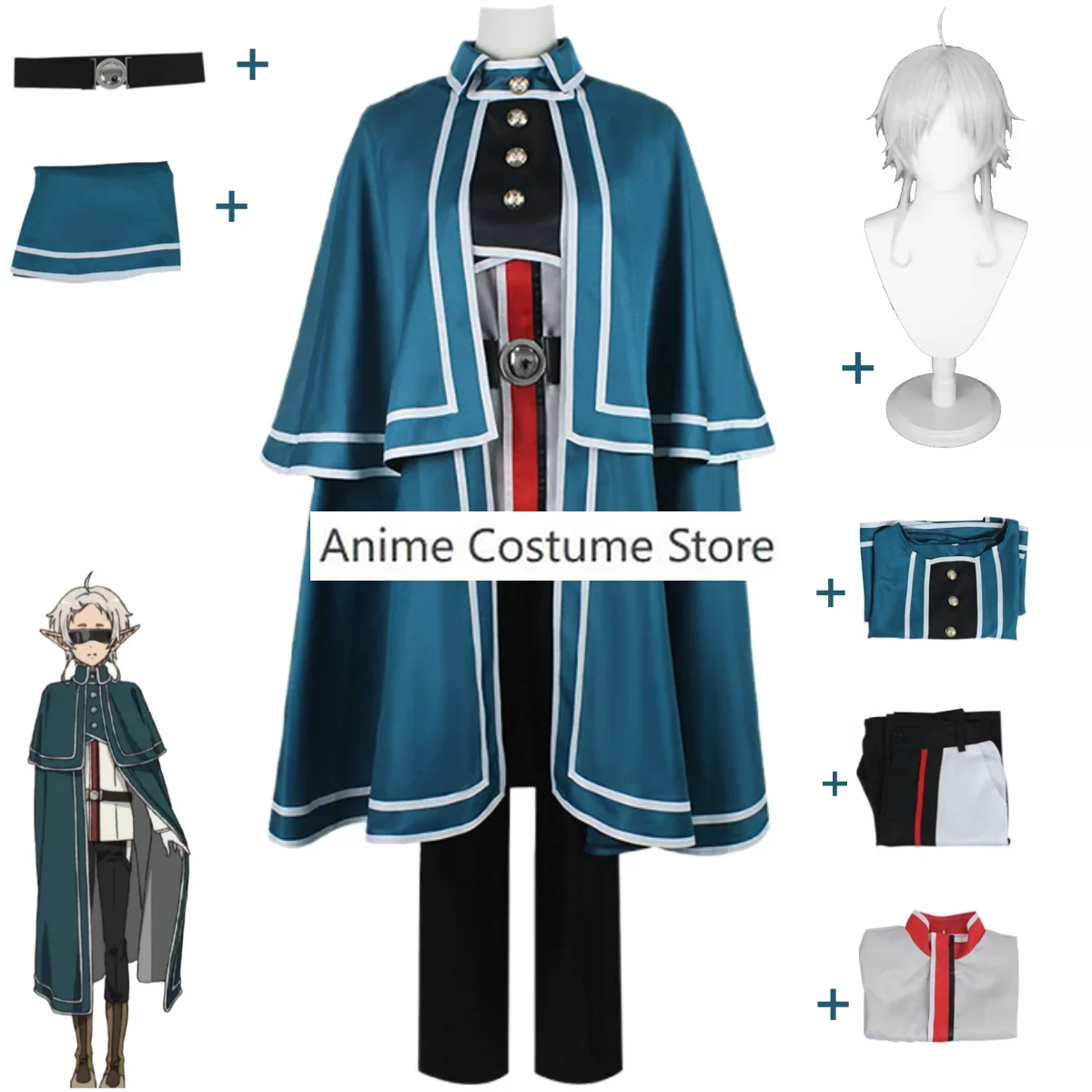 Anime Mushoku Tensei：Jobless Reincarnation Sylphiette Sylphy Cosplay Costume During Youth Green Cloak Man Woman Halloween Suit