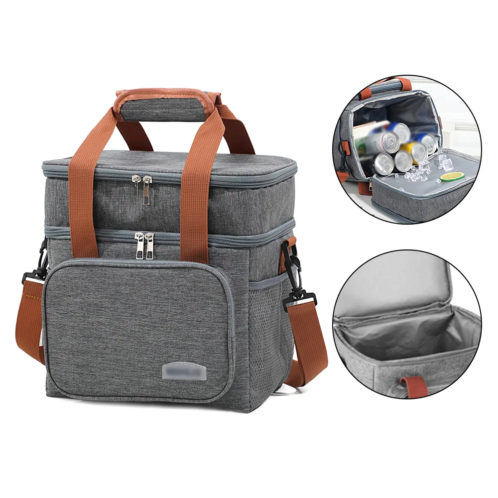 Insulated Lunch Bag Large Portable Cooler Lunch Box for Office Work Picnic Beach Workout Reusable Freezable Tote Lunch Bag