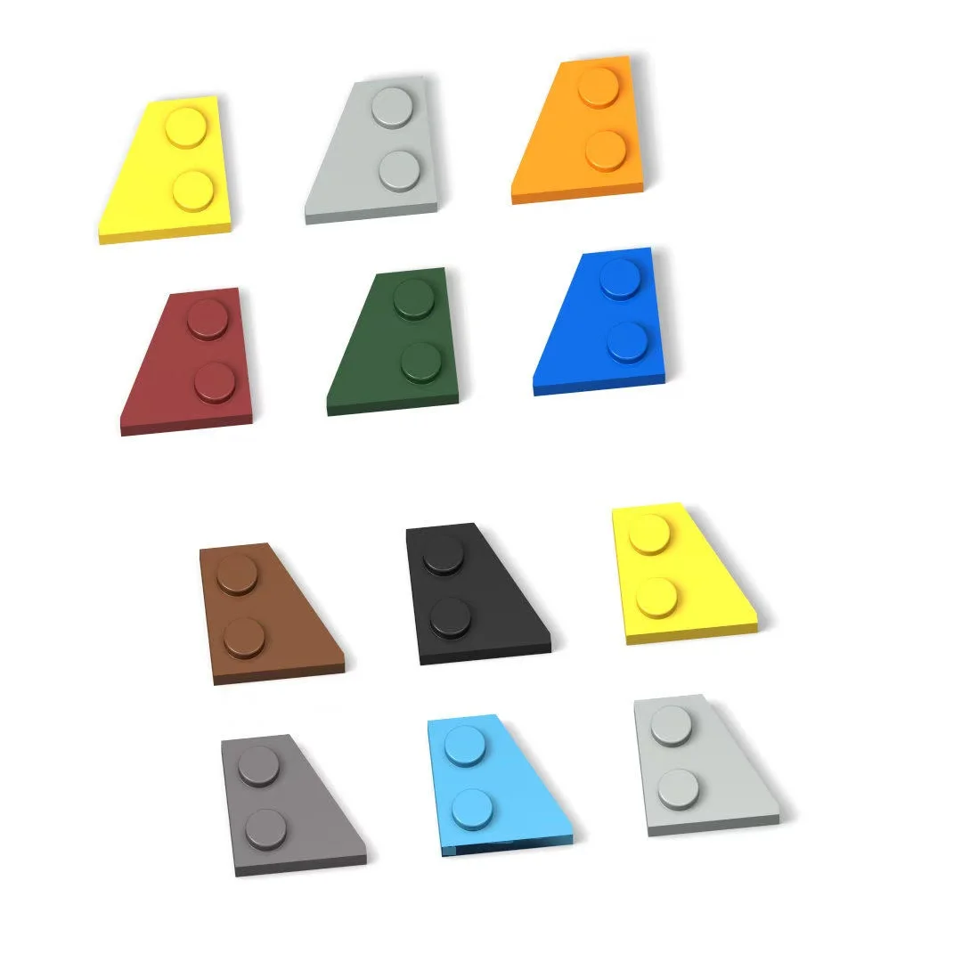 

50g/100 pcs 24299 Plate 2 x 2 Left Block Moc Accessories Compatible with Brick DIY Children's Toy Assembly Parts