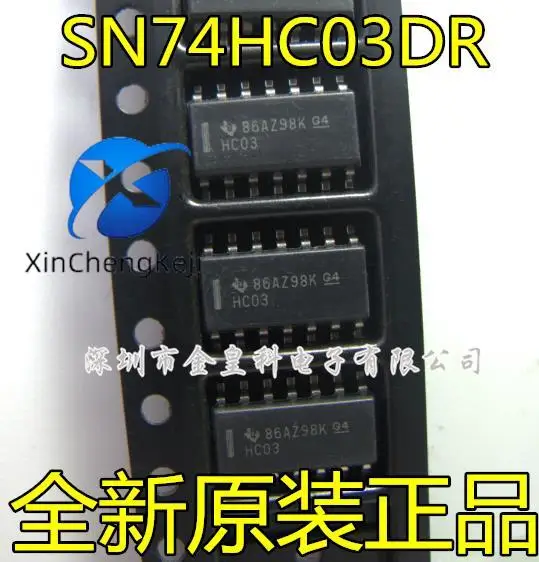 30pcs original new 74HC03D SN74HC03DR logic circuit IV 2 input NAND gate SOP-14