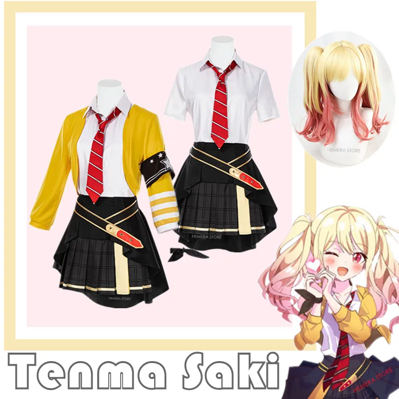 

Tenma Saki Project Sekai, красочные сценические костюмы для косплея из искусственного аниме, костюмы для Хэллоуина, карнавала, ролевой формы