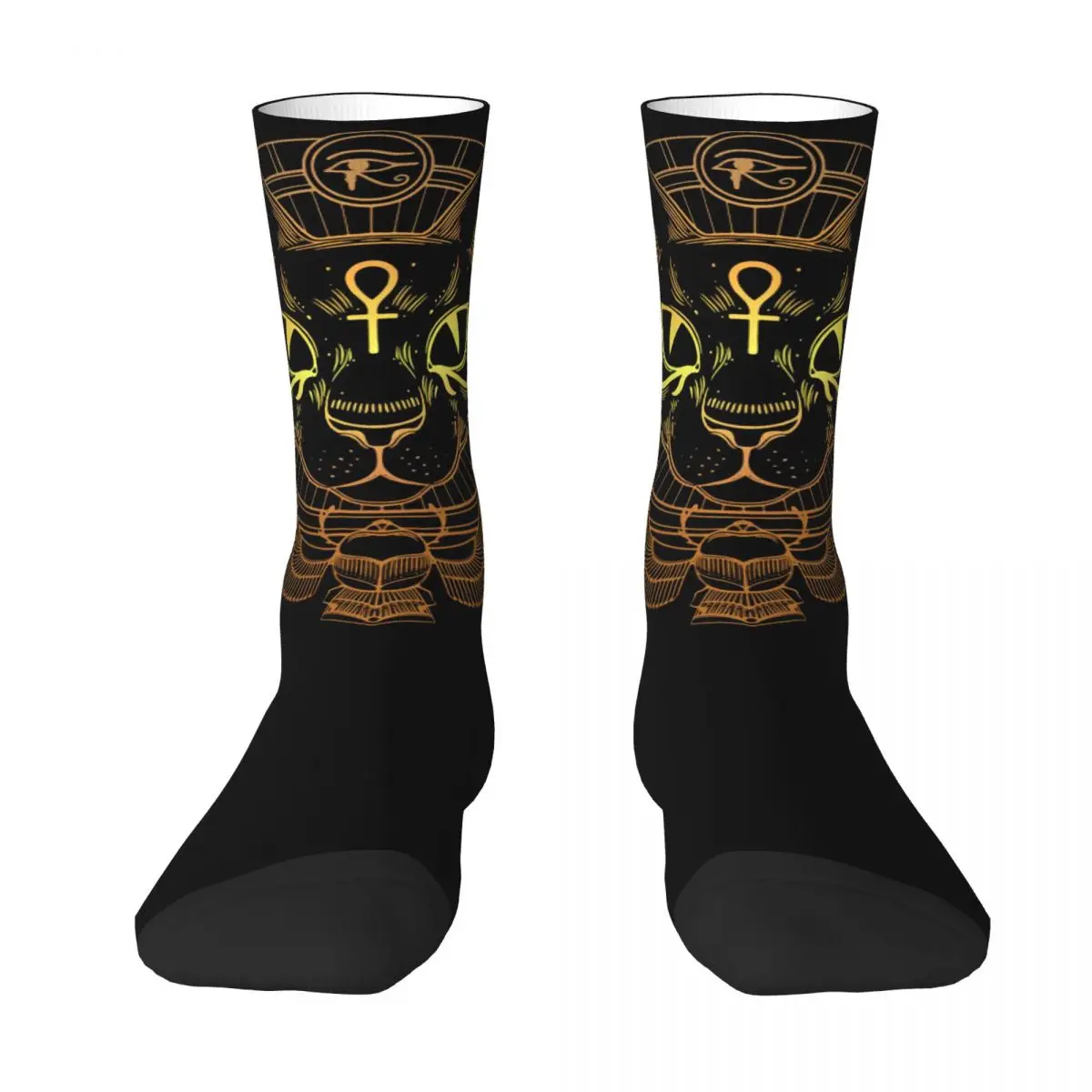 Cats And Ankh Cross Ancient Egypt Men Women Socks Motion Beautiful Spring, Summer, Autumn, and Winter Dressing Gifts