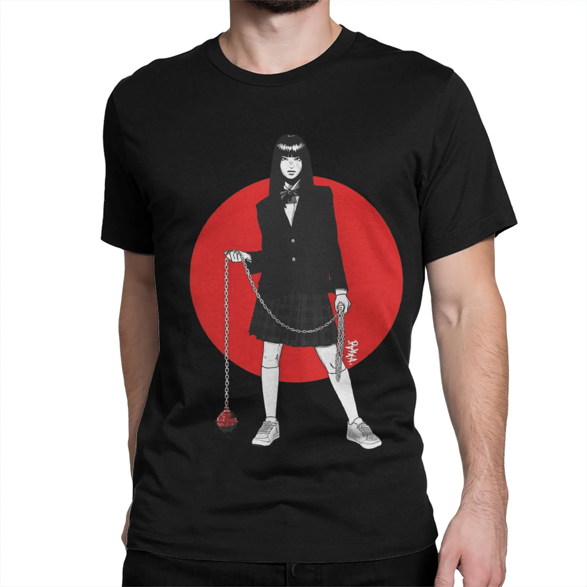 Men's Gogo Yubari Kill Bill   T Shirts  Anime  Cotton Clothes Novelty Short Sleeve Round Collar Tees New Arrival T-Shirt