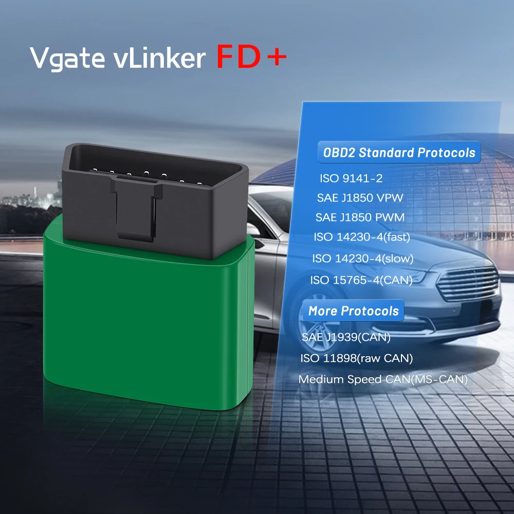 Автомобильные диагностические инструменты vLinker FD + V2.2 Bluetooth-совместимый 4.0 Wi-Fi J2534 ELM327 OBD 2 сканер для считывания кодов FORScan