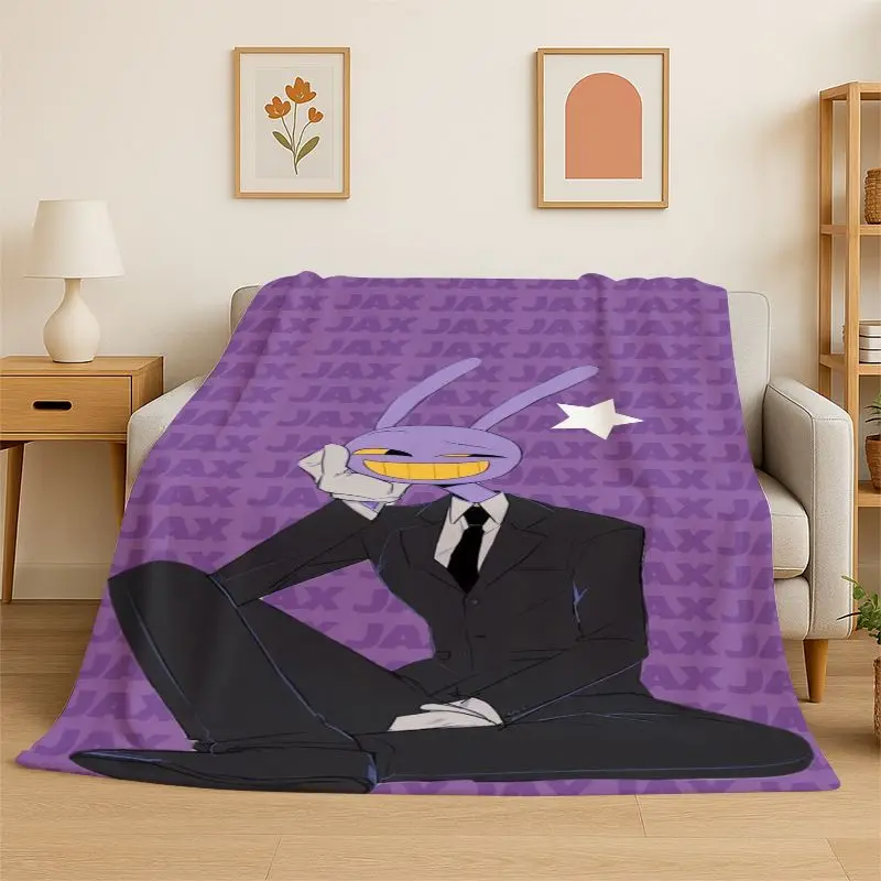 Cartoon Amizing Digtal Circus Pomni Soft Flannel Throw Blanket,Cozy Blanket for Bed,Couch,Sofa,Bedroom,Living Room,Picnic