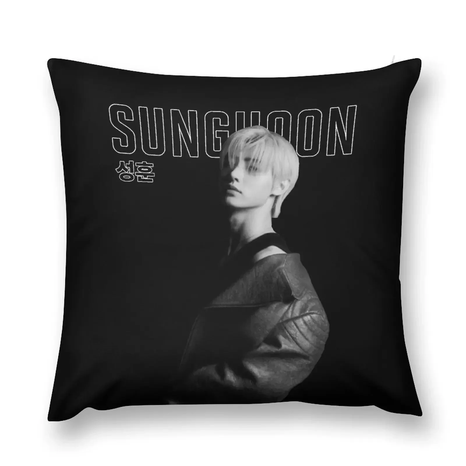 Sunghoon - Black Edition Throw Pillow Christmas Pillows Ornamental Pillow Pillow Case Cushions Home Decor