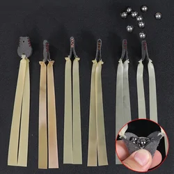 Large Capacity Slingshot Flat Rubber Band Tension Rubber Shooting Steel Ball Hunting Slingshot Accessories