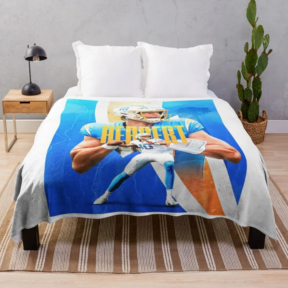 

Justin Herbert Throw Blanket Warm Throw Blanket Gift for Anniversary