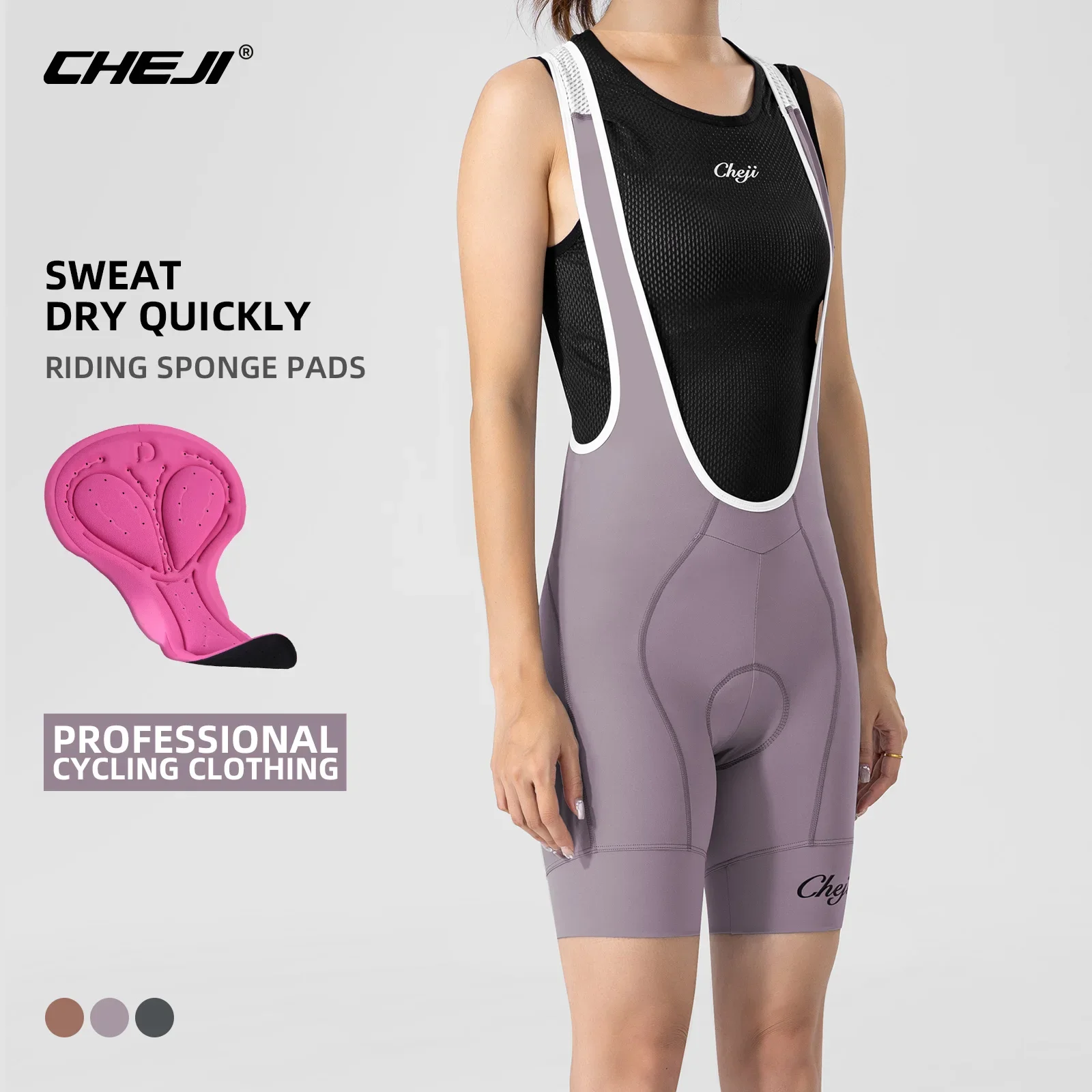 CHEJI New Cycling Bib Shorts Pants Women\'s Bib Shorts Bicycle Bike Sport Cycling Clothing Equipment Cuissard Cyclisme 3 Colors