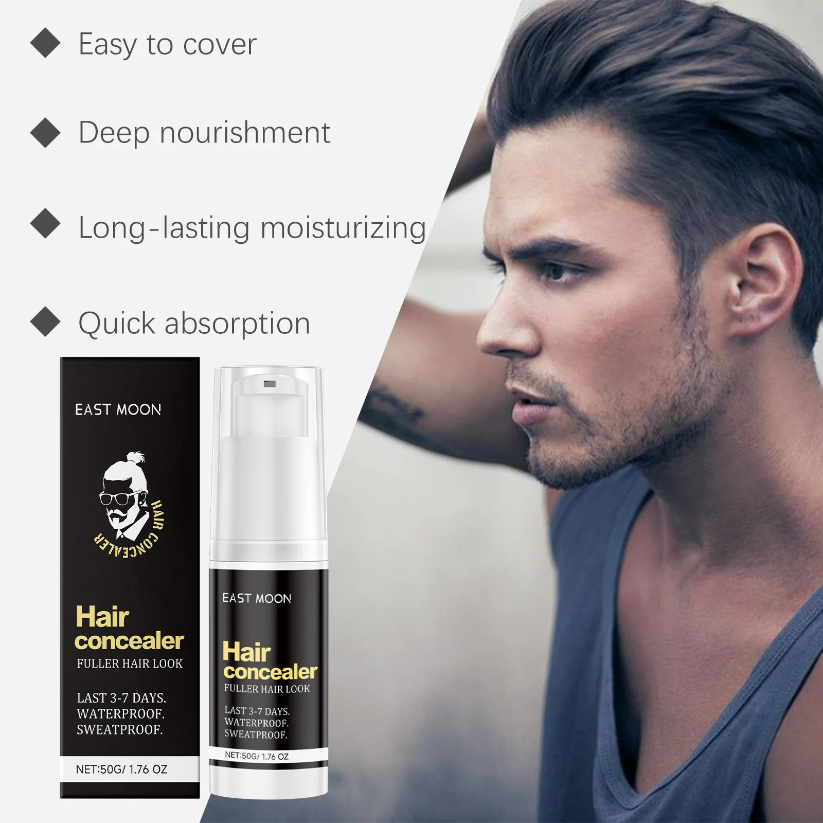 Castor Seed Oil Hairline Concealer Spray Black Anti Hair Loss Products Concealer Refill Thickening Hair Fiber Powders Growth