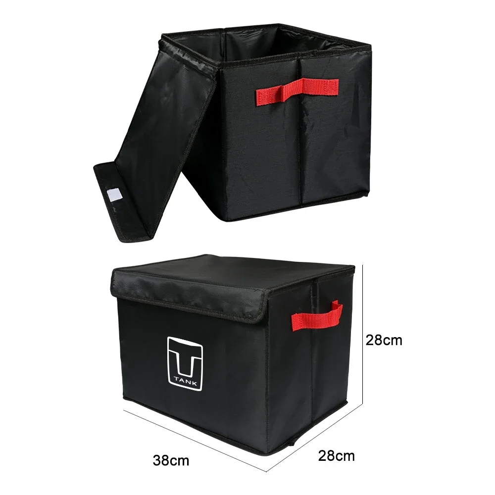 For GWM Tank 300 500 Car Trunk Organizer Portable Auto Box Stowing Tidying Car Sundries Storage Box Auto Storage Accessories