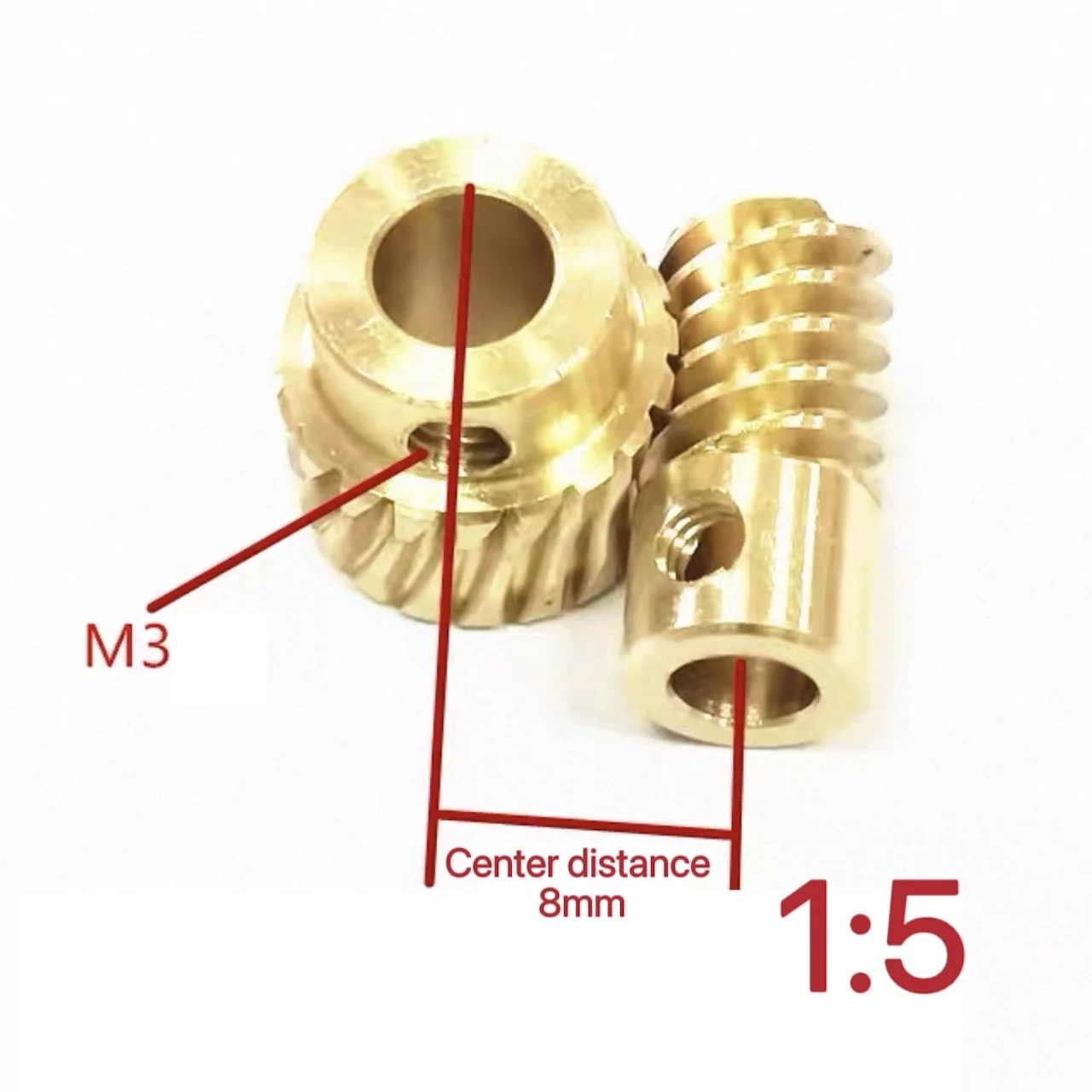 4/5mm Automatic Window Opener Steering Printer Reducer Gear for Car Aircraft Models M0.5 20T Worm Wheel Turbine 1:5