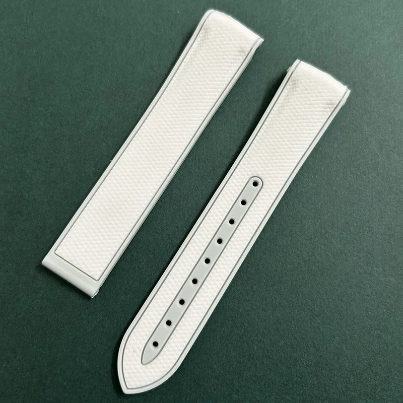 متوافق مع سوار السيليكون أوميغا سواتش ساتورن مون كوكب 20 ملم المطاطي