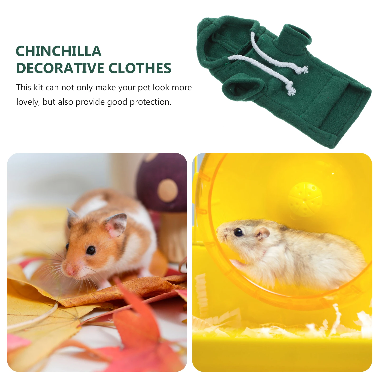 

Guinea Pig Pet Sweater Clothes Sweatshirt for Small Animal Polar Fleece Hoodie Hamsters to Wear