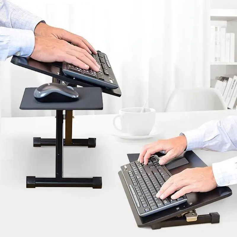 Office Table Top Lifting Keyboard Laptop Computer Stand Vertical Type Adjustable Portable Foldable Mobile Heighten Stand