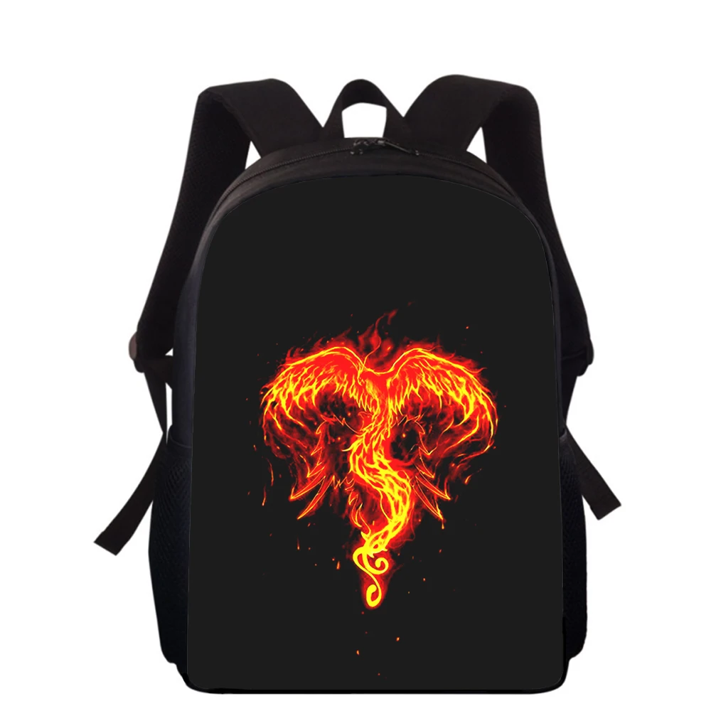 Mochila con estampado 3D Art Beast Phoenix Sunbird para niños, mochilas escolares de primaria para niños y niñas, mochilas para libros escolares para estudiantes, 15"