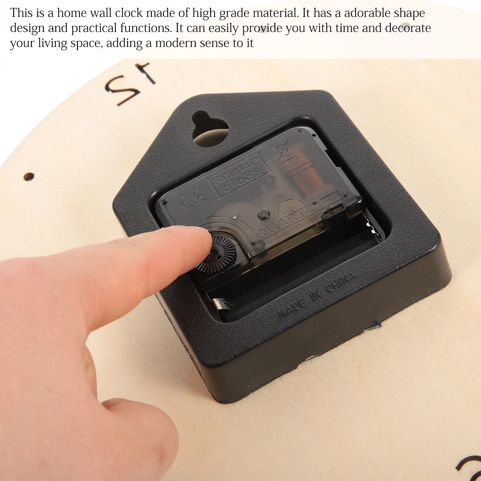 

Non Ticking Kids Bedroom Wall Clock Wooden Minimalist Round Mute Hanging Decorative Clock Silent Kids Room Wall Decor Nordic