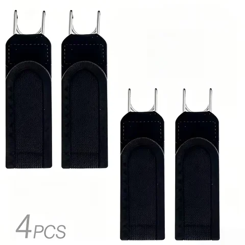4Pcs Elastic Belts for Men & Women, No-Buckle Design with Adjustable Metal Hook, Comfortable Invisible Tactical Belt, Stylish Universal Waist Strap, Ideal for Daily Commute & Outdoor Activities, Black & Brown Available