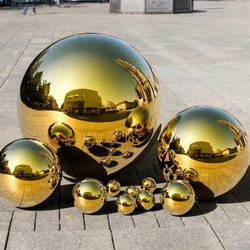 Stainless steel hollow sphere decorative golden metal Christmas balls Home decoration magic ball