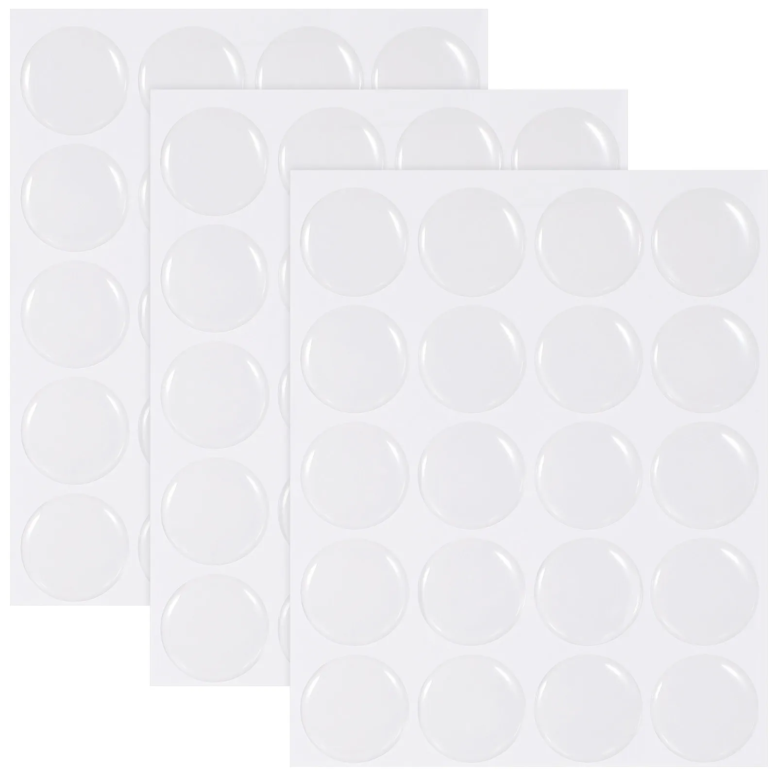 

60Pcs Transparent Time Resin Cabochons Sticker Patches Waterproof Easy Stick Flat Back DIY Craft Decor Supplies for Vase Picture