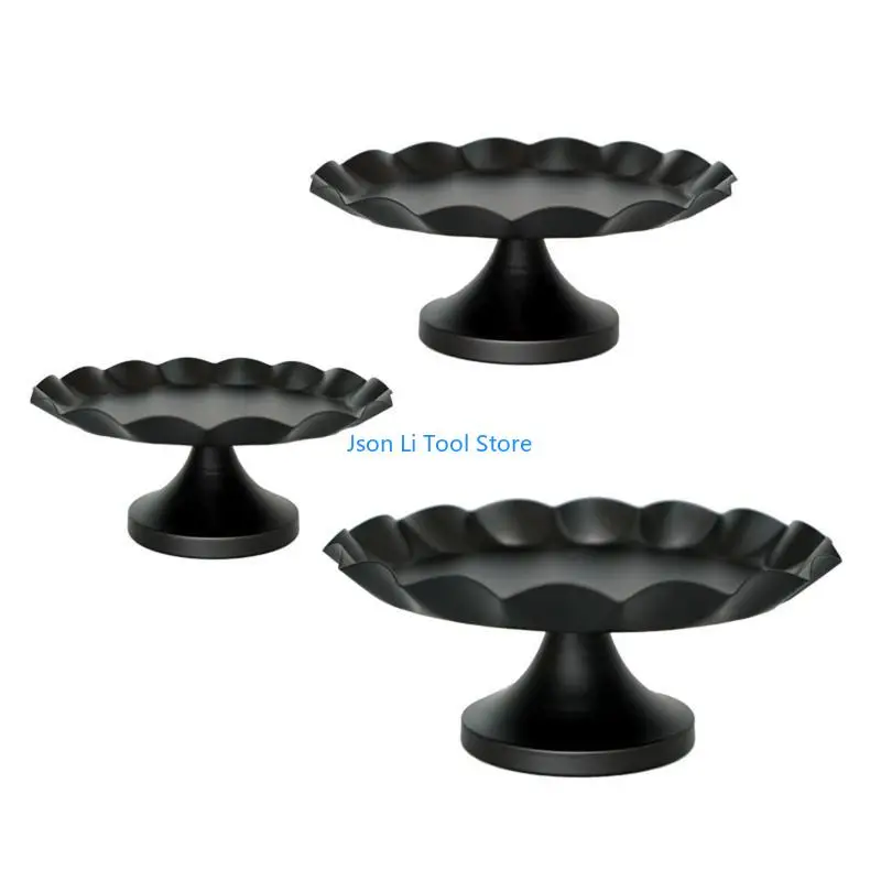 

Y08D Cake Stand Dessert Holder Table Cake Tray Cupcake Rack Stand Metal Material for Wedding Christmas Birthday Party 3 Sizes