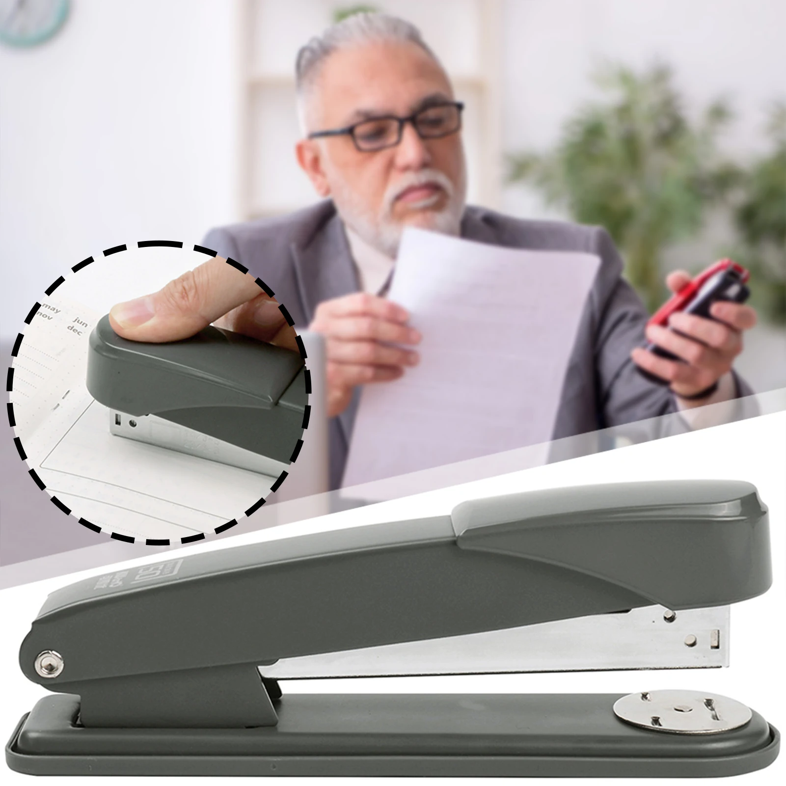 เครื่องเย็บกระดาษสําหรับ 50 หน้ากระดาษกระดาษขนาดกะทัดรัด Binding Device Force-Saving Heavy-Duty Stapler สําหรับสํานักงานโรงเรียนเครื่องเย็บกระดาษ