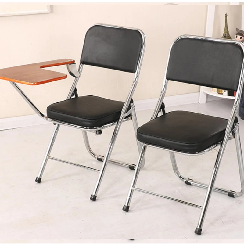 Modern Simple chairs Conference Office stackable foldable folding coffee dining chair with Steel Frame