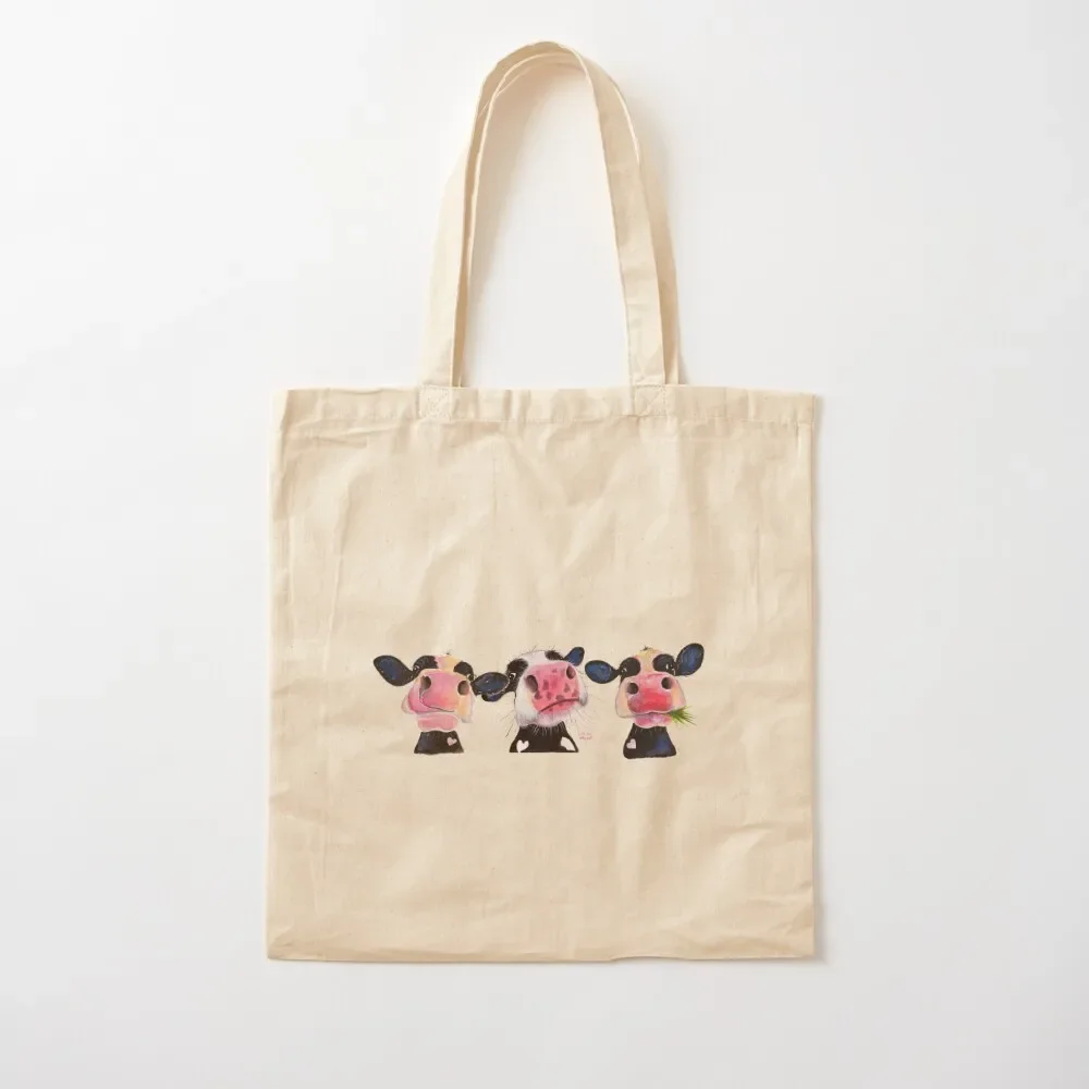 CoW PRiNT ' THe NoSeY CoWS ' by Shirley MacArthur Tote Bag ecological bags tote bag screen tote bags cloth bags Bag