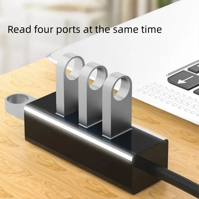 Hub USB 3,0 portátil de 4 puertos, divisor de Cable USB de alta velocidad, Cables de extensión de cargador, adaptador OTG para teléfono y PC, 30/120cm