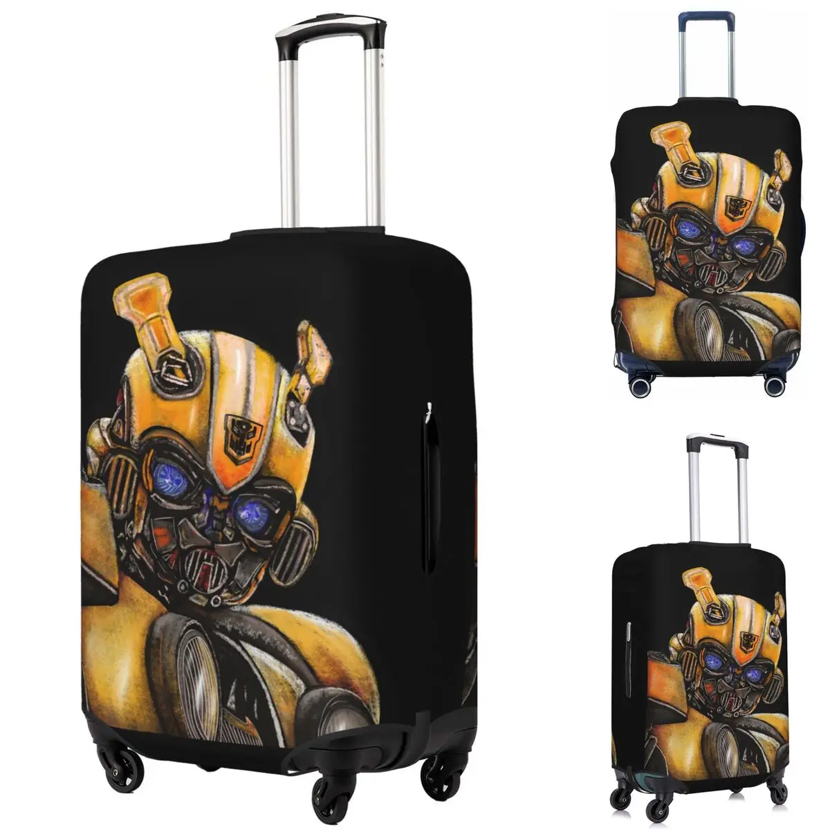 

Bumblebee Transformer, The Best Transformer Suitcase Cover Protection Elastic Trip Luggage Protector Covers for 18-32 Inch
