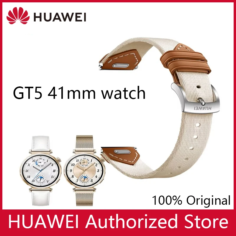 

Оригинальный кожаный ремешок для часов Huawei GT5pro 42 мм 18 мм для Huawei GT5 GT4 41 мм нейлоновый и веганский кожаный композитный ремешок для часов