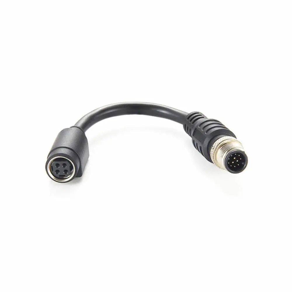 Power Din Female 4 Pin to M12 Male 12 Pin Cable 0.1 Meter
