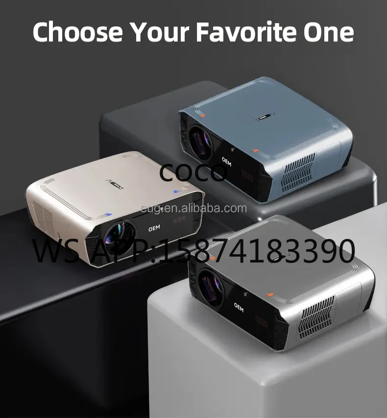 A9R Portable 4K Projector, HDR10+ High Brightness 1550 ANSI Lumens for Home Theater and Outdoor Use