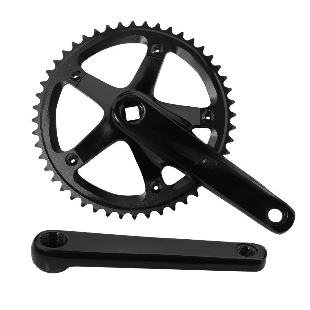 Crankset 48T Aluminum Alloy Fixed Gear Crank 144BCD Single Speed Fix Gear 165mm Bike Bicyle Chainwheel