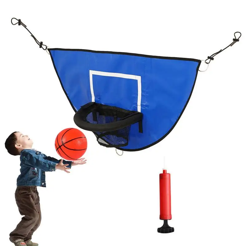 

Trampoline Basketball Hoop Attachment Trampoline Basketball Rim With Mini Basketball Adjustable Rope Stable Basketball Stand