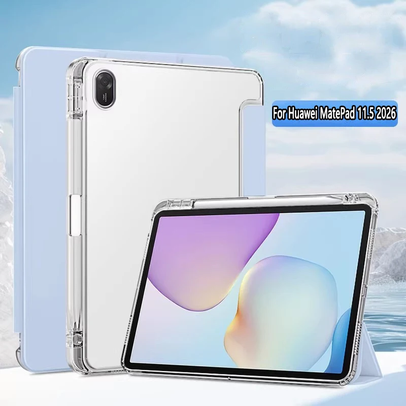 

NEW For Huawei MatePad 11.5 2026 Case 11.5 inch Magnetic Smart Stand Cover Coque TXZ-W10/TXZ-W20 with Pencil Holder Tablet Cover