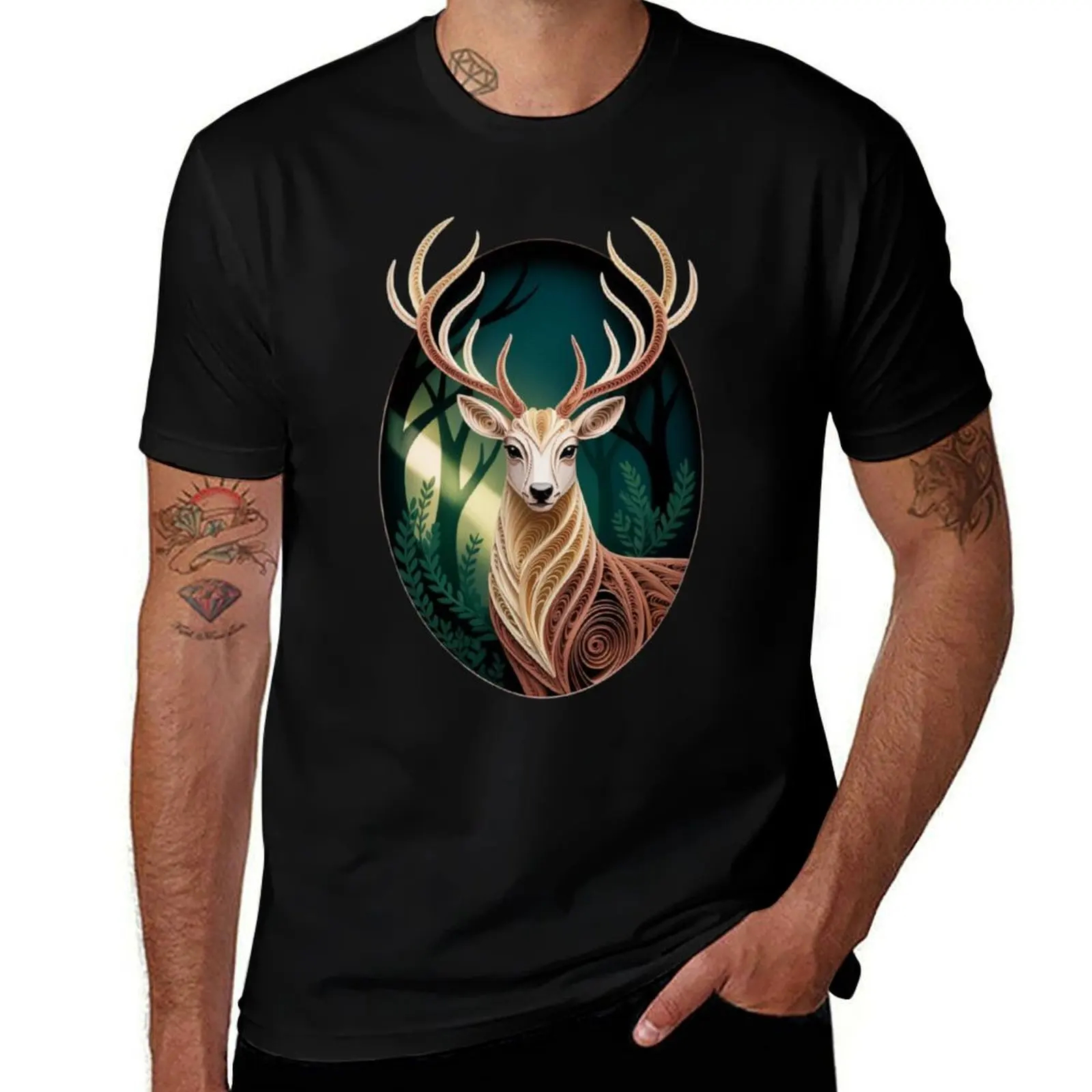 

a majestic stag Patronus T-Shirt valentines clothes graphic tee shirt summer tops Personalized t-shirt mens t shirt
