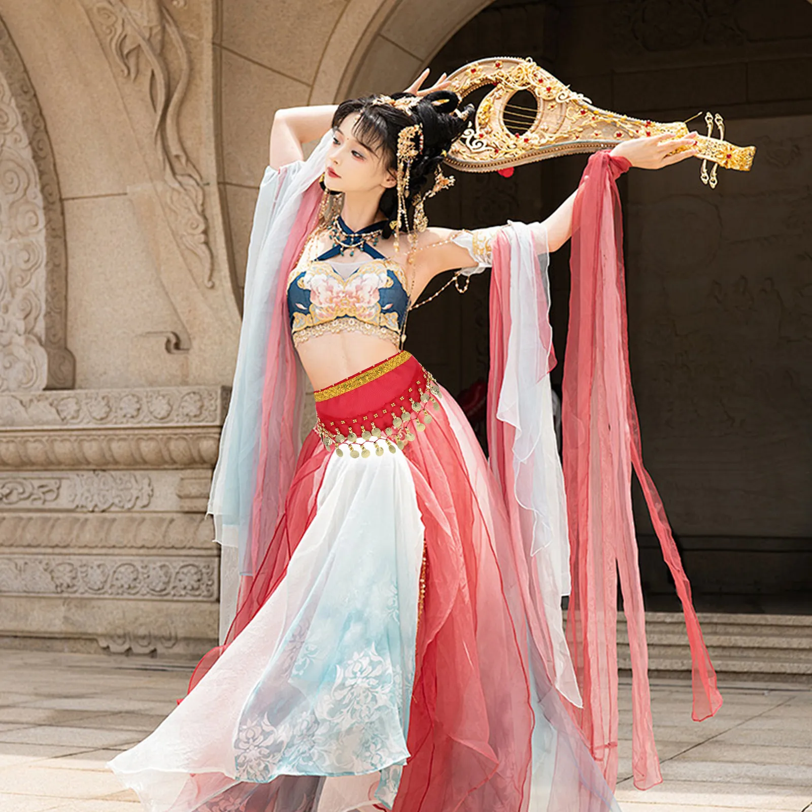 Kids Dance Hip Scarf Belly Dancing Accessory Soft Skin-Friendly Material Fun Design for Children Dance Costume Belt - view 5