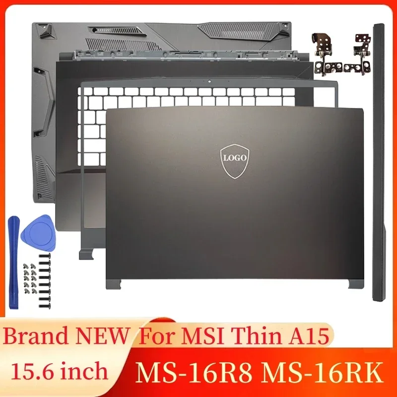 Laptops Case For MSI Thin A15 MS-16R8 MS-16RK Notebook Screen LCD Back Cover Front Frame Hinges Palmrest Bottom Accessories