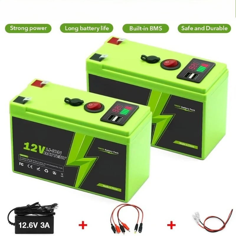 Reliable 12V 60Ah Lithium Iron Phosphate Battery Built‑in BMS Portable Outdoor Energy Storage Rechargeable Power Source