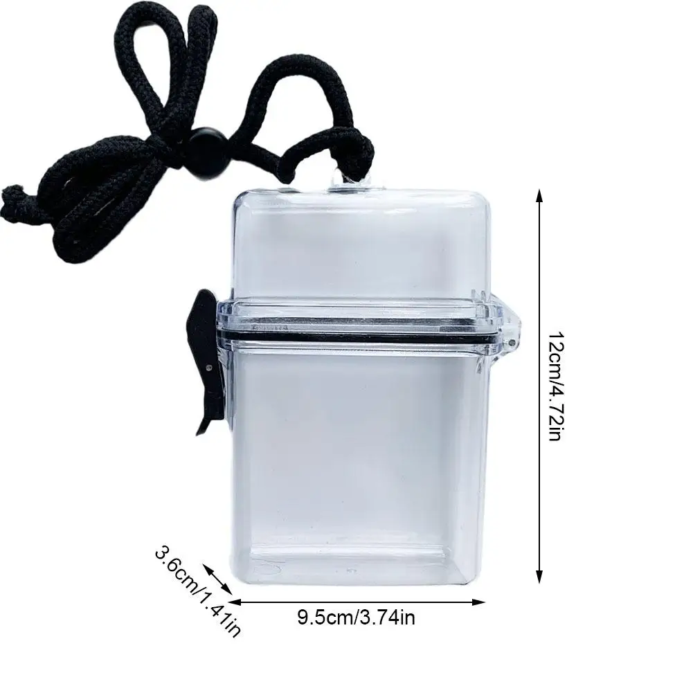 Plastic Photo Card Holder 3 Inch Transparent Kpop Idol Photocard Storage Box With Rope Card Collection Organizer Case