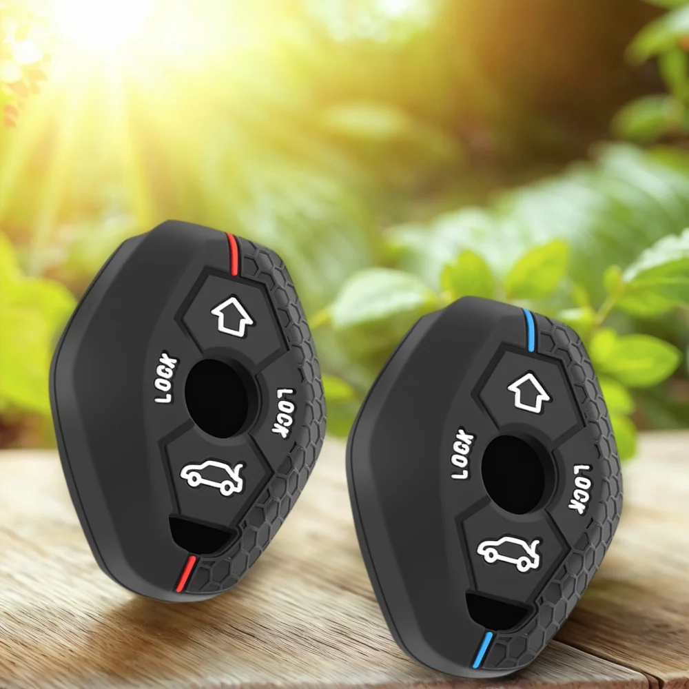 سيليكون البعيد مفتاح السيارة غطاء حامل مفتاح الحال بالنسبة لسيارات Bmw E46 E39 E53 X5 X3 E83 X3 سلسلة 7 5 3 330i اكسسوارات #1