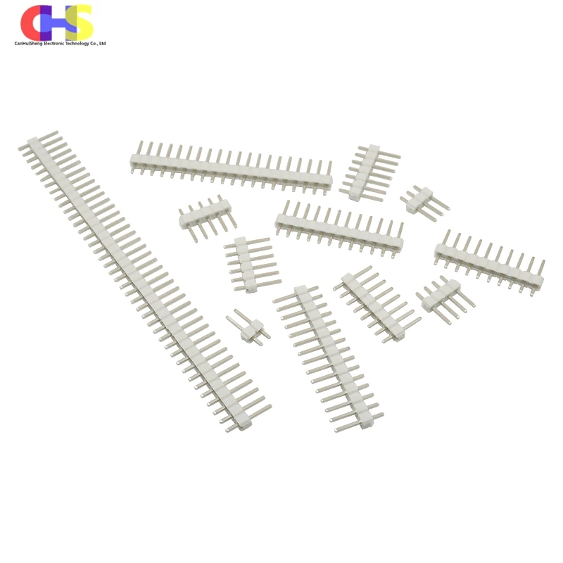 (20-100PCS) 2.54mm Single Row Male Pin Header Brass Nickel Plated 2/3/4/5/6/8/10/12/15/20/40 Pin PCB Connector Strip For Arduino