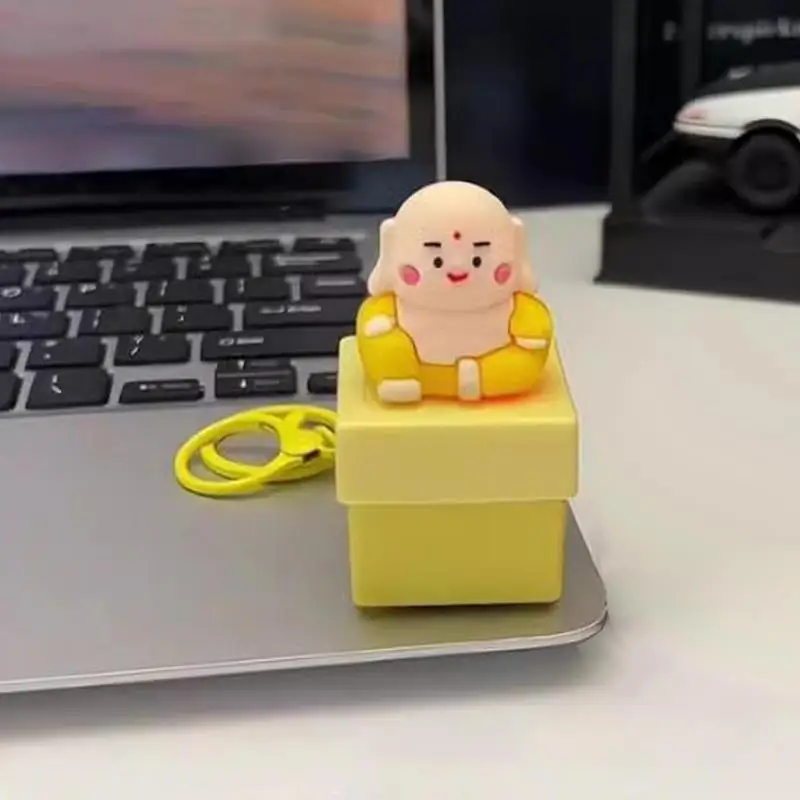 God of Wealth Tastatur-Zappel-Schlüsselanhänger mit Licht und Ton, Stressabbau, Geldbörsen-Charm, tragbarer Schlüsselanhänger-Anhänger für Kinder und Erwachsene