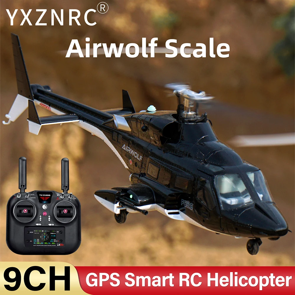 NEW YUXIANG RC Helicopte Airwolf 1:34 Scale 9CH Plane GPS Dual Brushless Motor Optical Flow Positioning Remote Control Aircraft